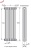 Вертикальный радиатор Zehnder 3180 / 04 N1270 3/4“ TL / прозрачный лак боковое подключение