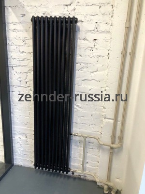 Вертикальный радиатор Zehnder 3180 / 28 2270 3/4" RAL 9016 боковое подключение N=500мм
