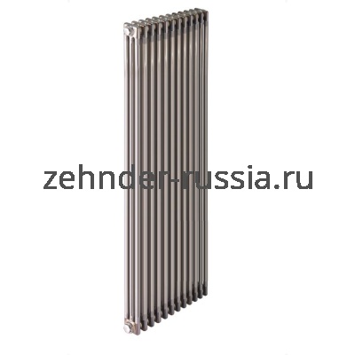 Вертикальный радиатор Zehnder 3180 / 10 V002 TL / прозрачный лак нижнее подключение с термовентилем