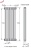 Вертикальный радиатор Zehnder 2180 / 06 N1270 3/4“ TL / прозрачный лак боковое подключение