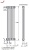 Вертикальный радиатор Zehnder 2180 / 06 V001 RAL 9217matt нижнее подключение с термовентилем